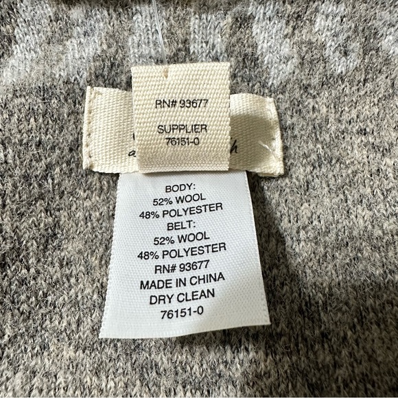 A.N.A. Multicolor Sherpa Jacket Cape Belted Tie Up One Size Fits Most New - Picture 8 of 9